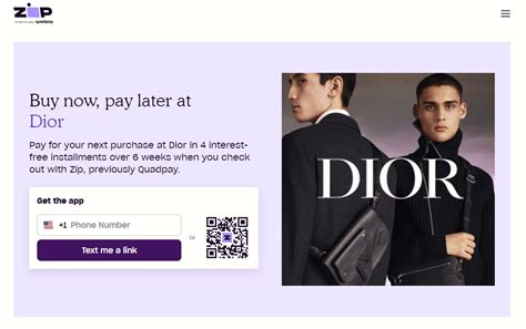 does dior have afterpay|dior zip quadpay.